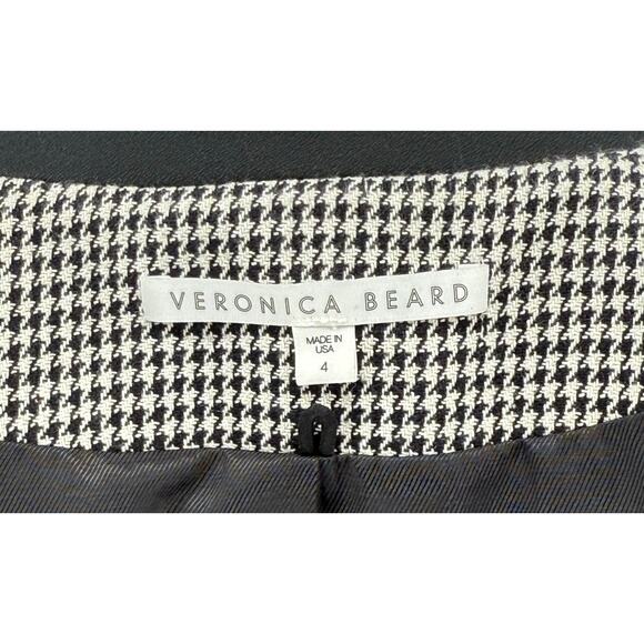 Veronica Beard Airlie Dickey Jacket Black White Houndstooth Preppy Blazer Size 4 - Picture 6 of 16